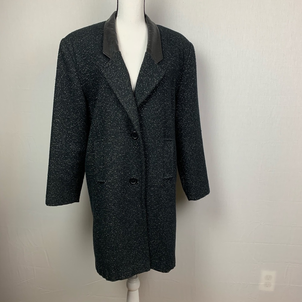 New York Girl Winter Coat w/ Leather Colla…